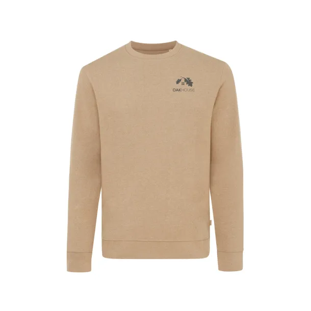  Iqoniq Denali recycled cotton crew neck undyed, natural raw - iqoniq heather brown