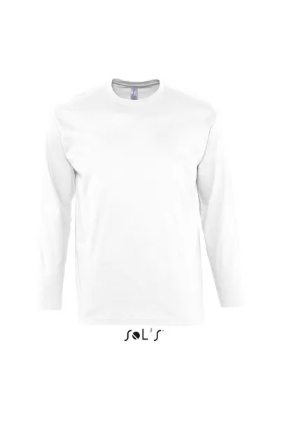  SOL'S MONARCH - MEN'S ROUND COLLAR LONG SLEEVE T-SHIRT - SOL'S White