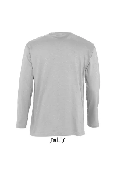  SOL'S MONARCH - MEN'S ROUND COLLAR LONG SLEEVE T-SHIRT - SOL'S Grey Melange