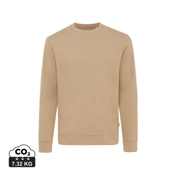  Iqoniq Denali recycled cotton crew neck undyed, natural raw - iqoniq heather brown