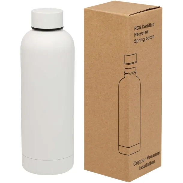 Spring boca od RCS recikliranog nehrđajućeg čelika s bakrenom vakuumskom izolacijom, 500 ml Bijela
