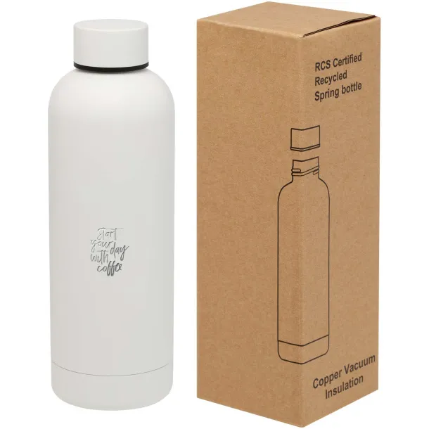 Spring boca od RCS recikliranog nehrđajućeg čelika s bakrenom vakuumskom izolacijom, 500 ml Bijela