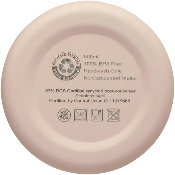 Spring boca od RCS recikliranog nehrđajućeg čelika s bakrenom vakuumskom izolacijom, 500 ml Pale blush pink