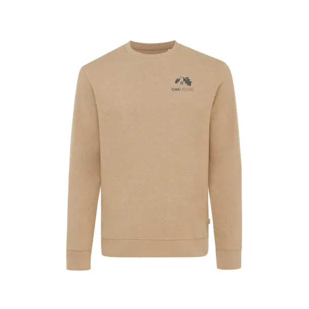  Iqoniq Denali recycled cotton crew neck undyed, natural raw - iqoniq heather brown