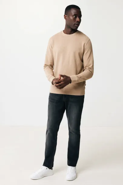  Iqoniq Denali recycled cotton crew neck undyed, natural raw - iqoniq heather brown