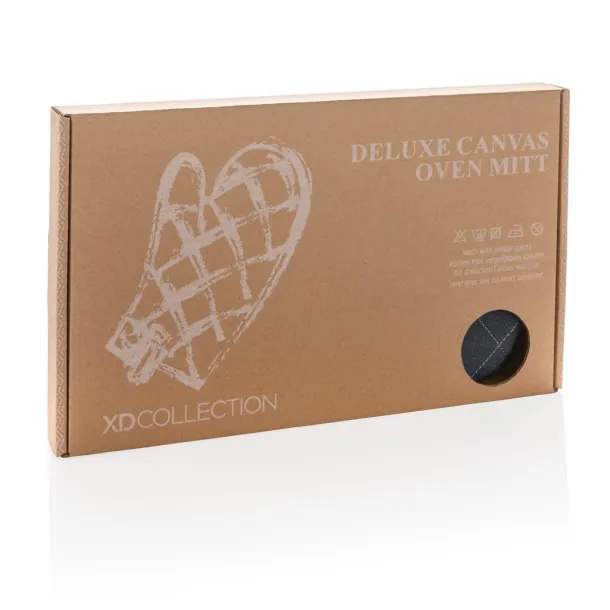  Deluxe canvas oven mitt - XD Collection Black 