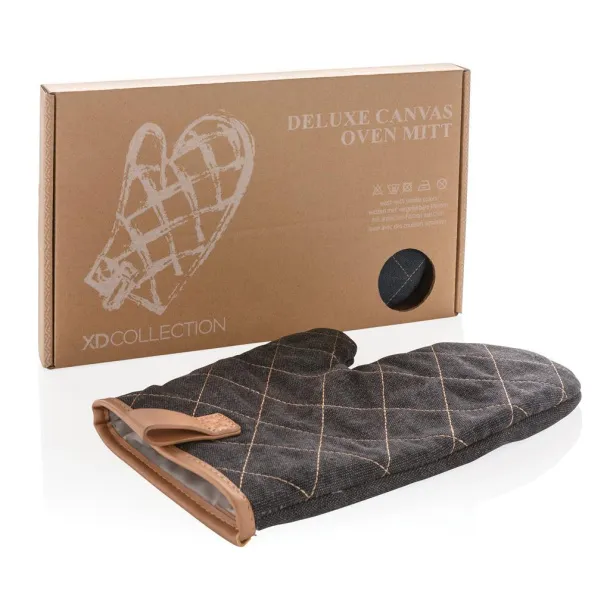  Deluxe canvas oven mitt - XD Collection Black 