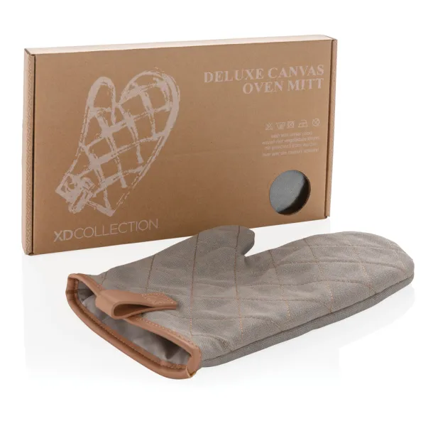  Deluxe canvas oven mitt - XD Collection Grey 