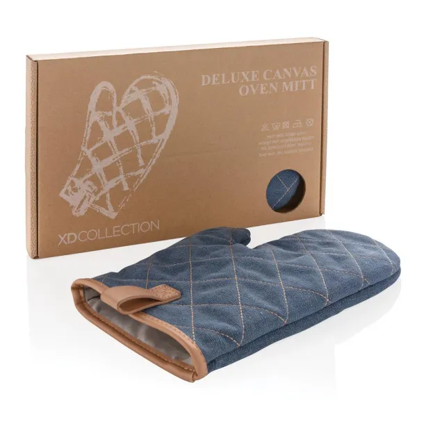  Deluxe canvas oven mitt - XD Collection Blue 