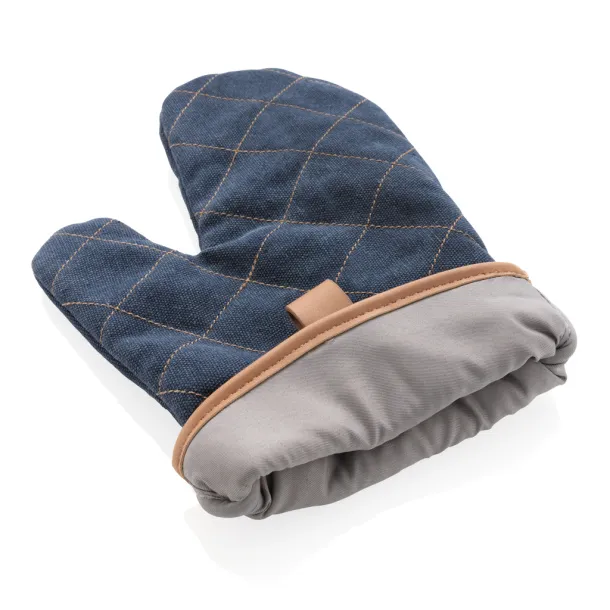  Deluxe canvas oven mitt - XD Collection Blue 