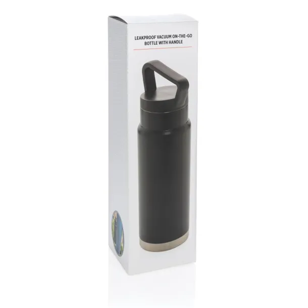  Leakproof vacuum on-the-go bottle with handle - XD Collection Black 