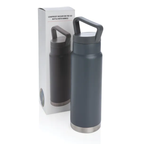  Leakproof vacuum on-the-go bottle with handle - XD Collection Grey 