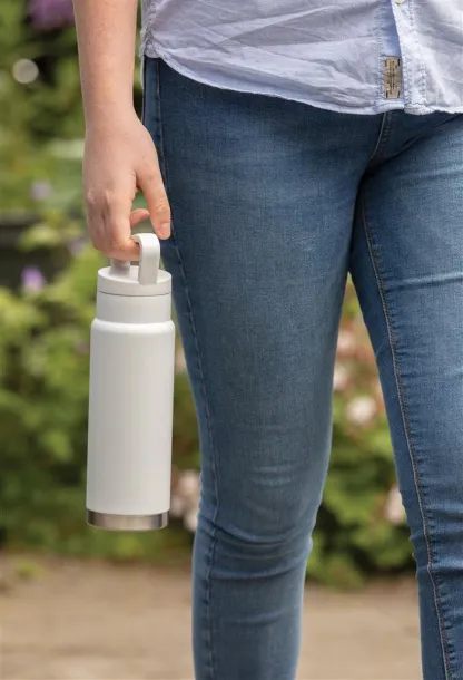  Leakproof vacuum on-the-go bottle with handle - XD Collection White 