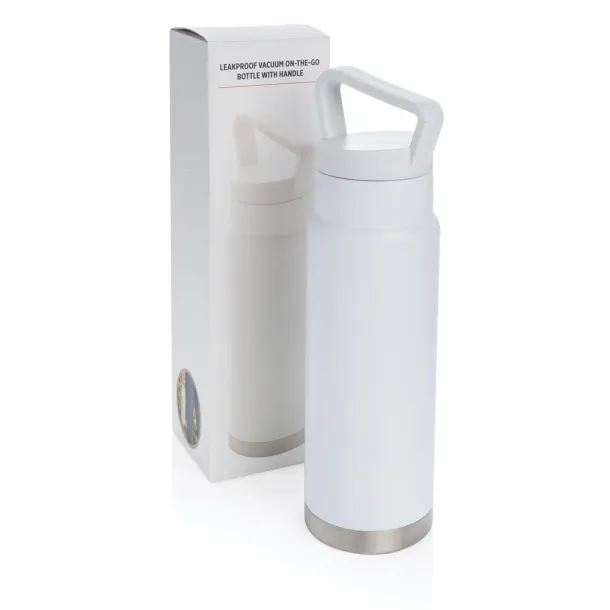  Leakproof vacuum on-the-go bottle with handle - XD Collection White 