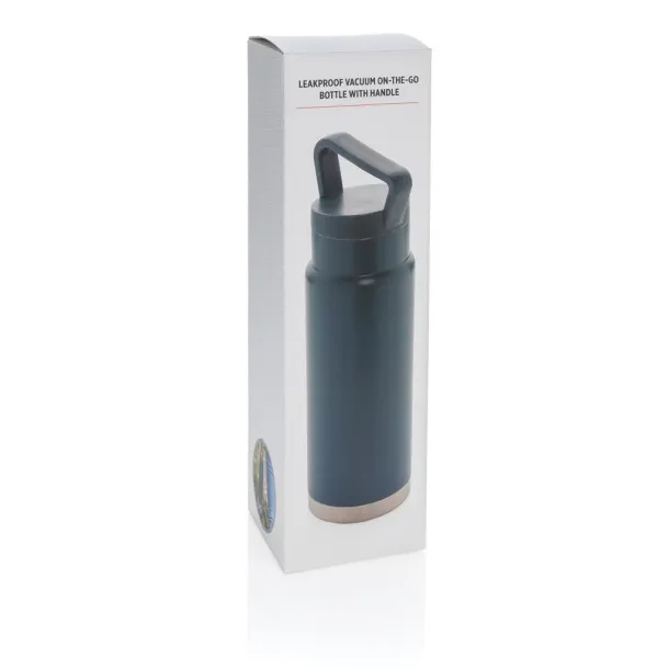  Leakproof vacuum on-the-go bottle with handle - XD Collection Blue 