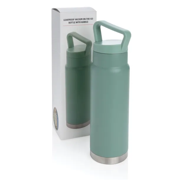  Leakproof vacuum on-the-go bottle with handle - XD Collection Green 