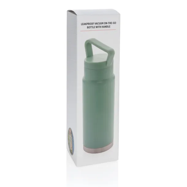  Leakproof vacuum on-the-go bottle with handle - XD Collection Green 