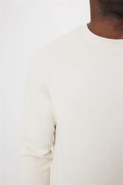  Iqoniq Denali recycled cotton crew neck undyed, natural raw - iqoniq white 