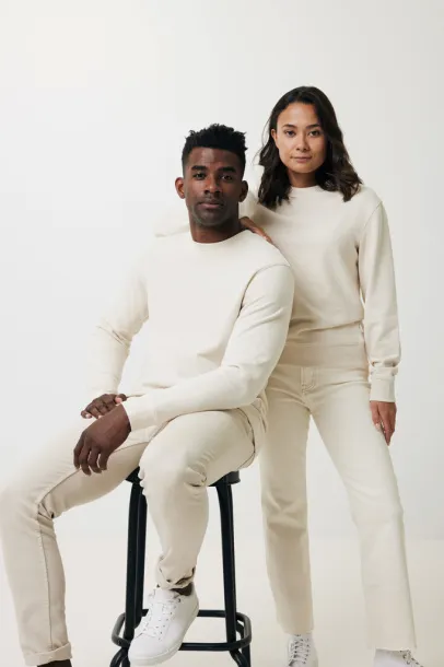  Iqoniq Denali recycled cotton crew neck undyed, natural raw - iqoniq natural raw