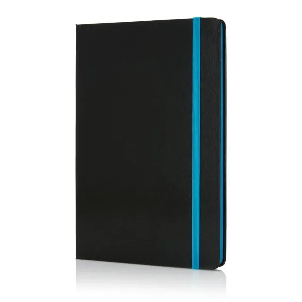  Deluxe hardcover A5 notebook with coloured side - XD Collection Blue Black