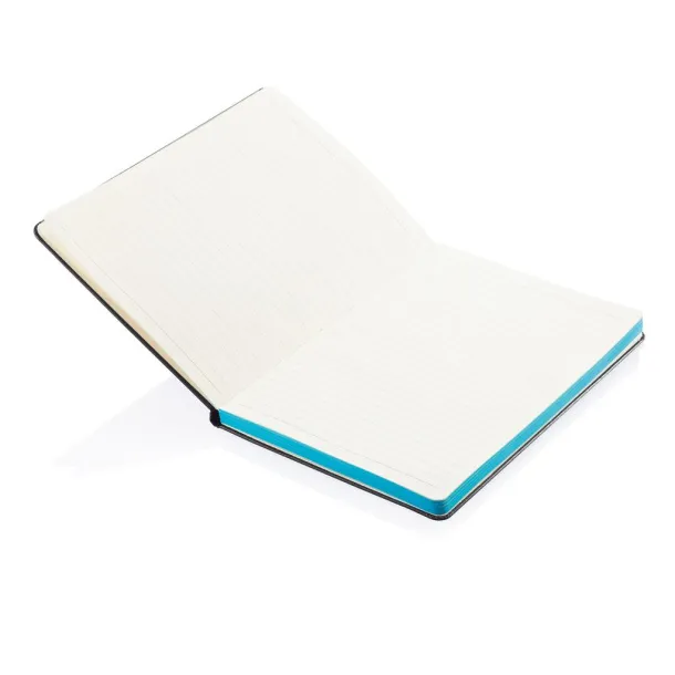  Deluxe hardcover A5 notebook with coloured side - XD Collection Blue Black