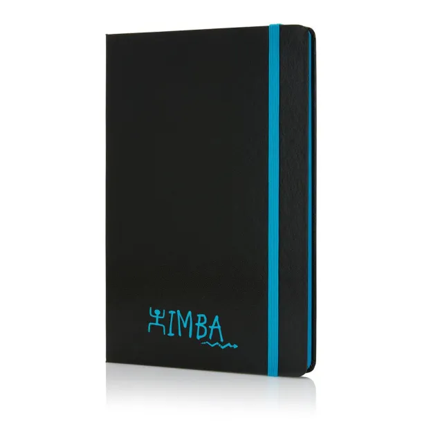  Deluxe hardcover A5 notebook with coloured side - XD Collection Blue Black