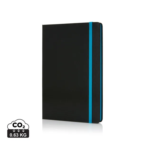  Deluxe hardcover A5 notebook with coloured side - XD Collection Blue Black