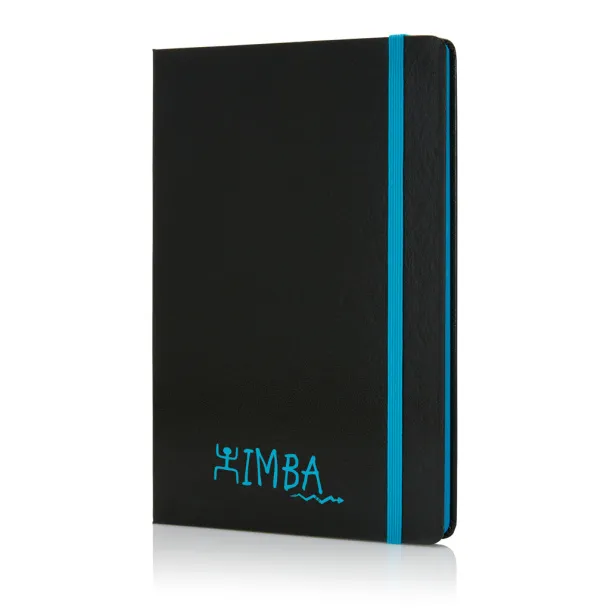  Deluxe hardcover A5 notebook with coloured side - XD Collection Blue Black