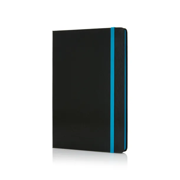  Deluxe hardcover A5 notebook with coloured side - XD Collection Blue Black