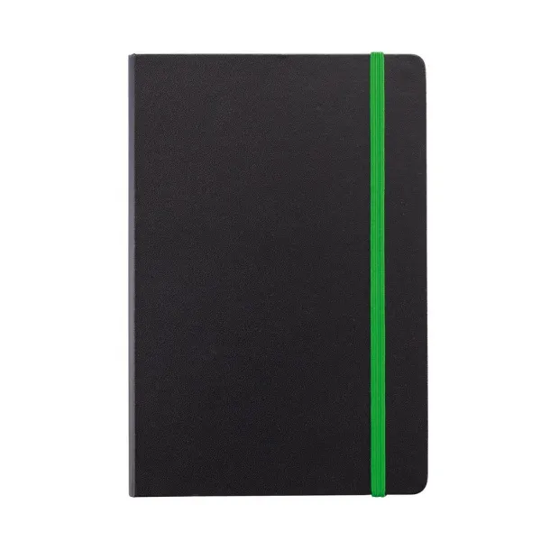  Deluxe hardcover A5 notebook with coloured side - XD Collection Green Black