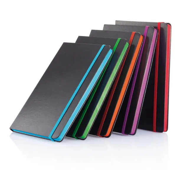  Deluxe hardcover A5 notebook with coloured side - XD Collection Green Black