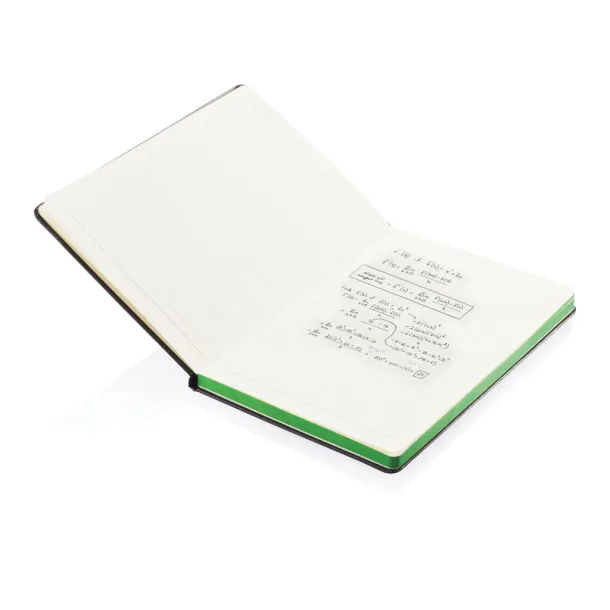  Deluxe hardcover A5 notebook with coloured side - XD Collection Green Black