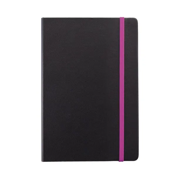  Deluxe hardcover A5 notebook with coloured side - XD Collection Purple Black