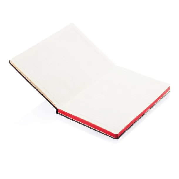  Deluxe hardcover A5 notebook with coloured side - XD Collection Red Black