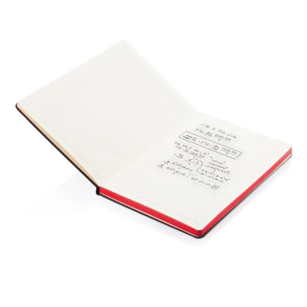  Deluxe hardcover A5 notebook with coloured side - XD Collection Red Black