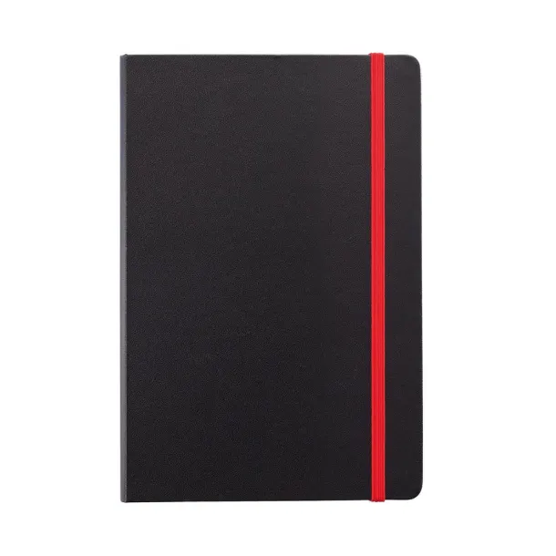  Deluxe hardcover A5 notebook with coloured side - XD Collection Red Black