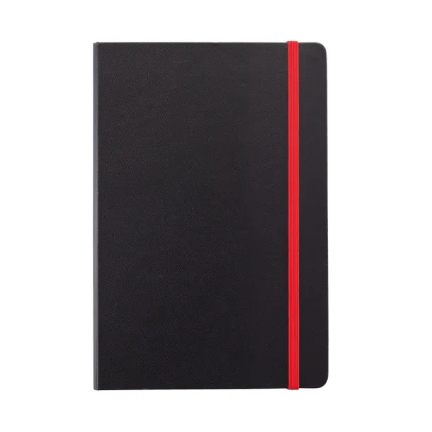  Deluxe hardcover A5 notebook with coloured side - XD Collection Red Black