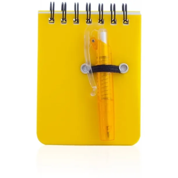  Notebook approx. A7 with ball pen yellow