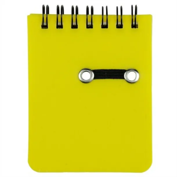  Notebook approx. A7 with ball pen yellow