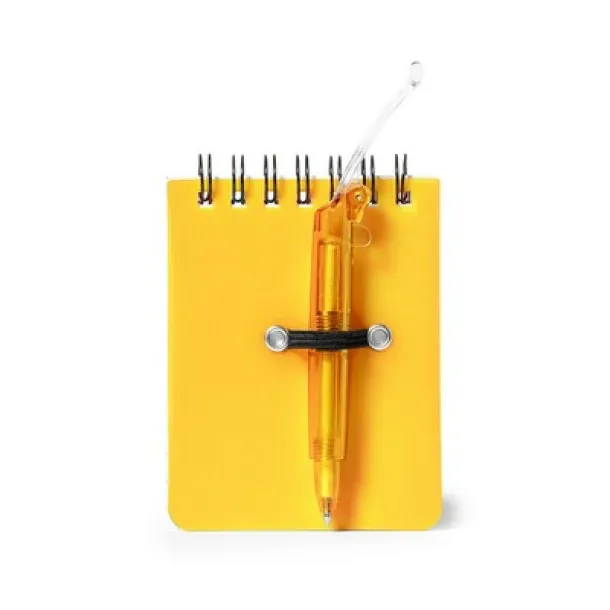  Notebook approx. A7 with ball pen yellow