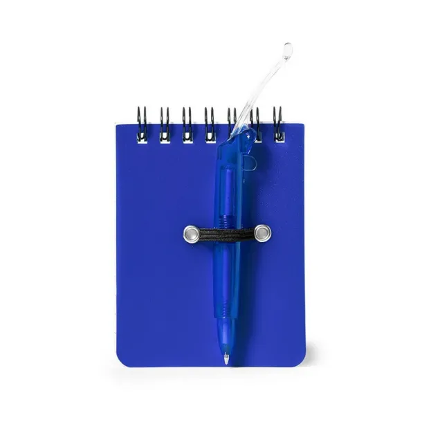  Notebook approx. A7 with ball pen navy blue