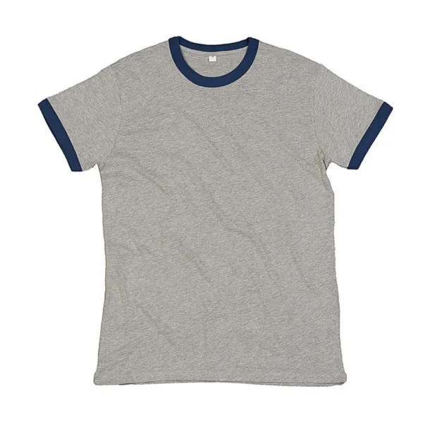  Retro ringer kratka majica - Mantis Heather Grey Melange Swiss Navy