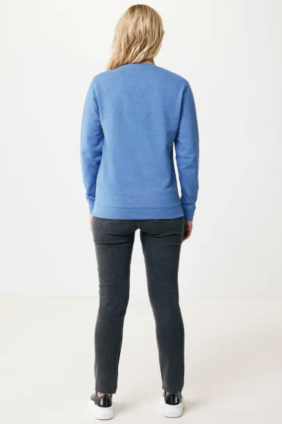  Iqoniq Denali recycled cotton crew neck undyed, natural raw - iqoniq heather blue