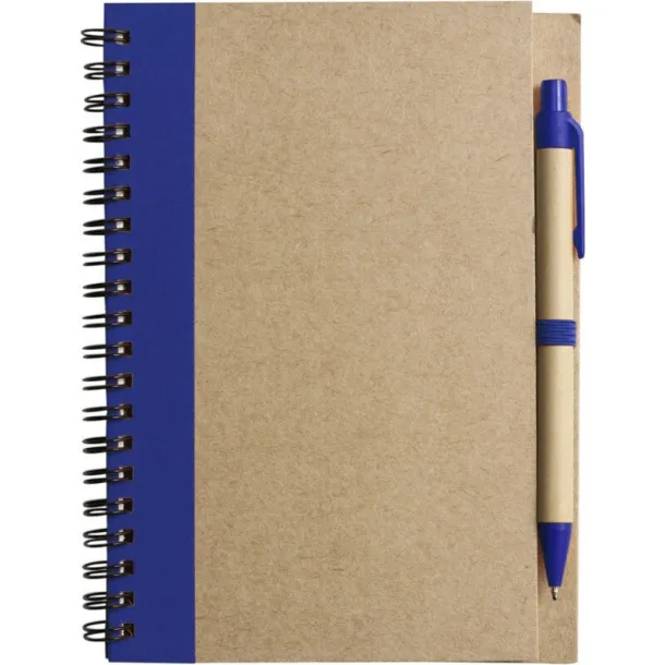  Notebook approx. A5 with ball pen navy blue