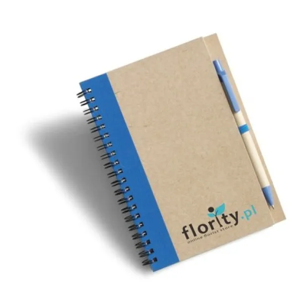  Notebook approx. A5 with ball pen Plava