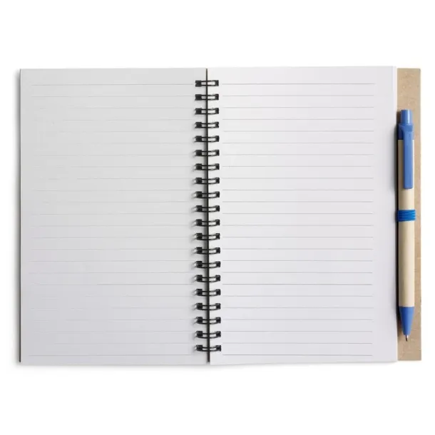  Notebook approx. A5 with ball pen Plava