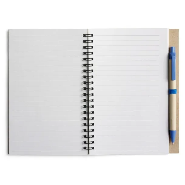  Notebook approx. A5 with ball pen Plava