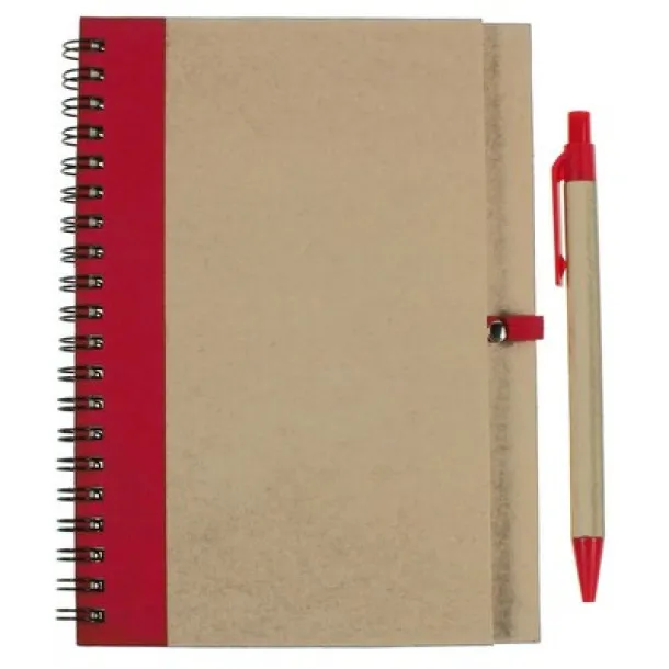  Notebook approx. A5 with ball pen red