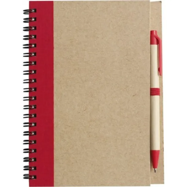  Notebook approx. A5 with ball pen red