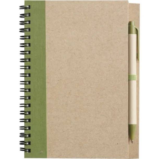  Notebook approx. A5 with ball pen light green